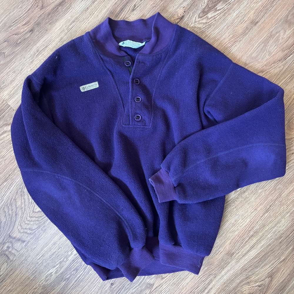Vintage Columbia Deep Purple Fleece Sweater
